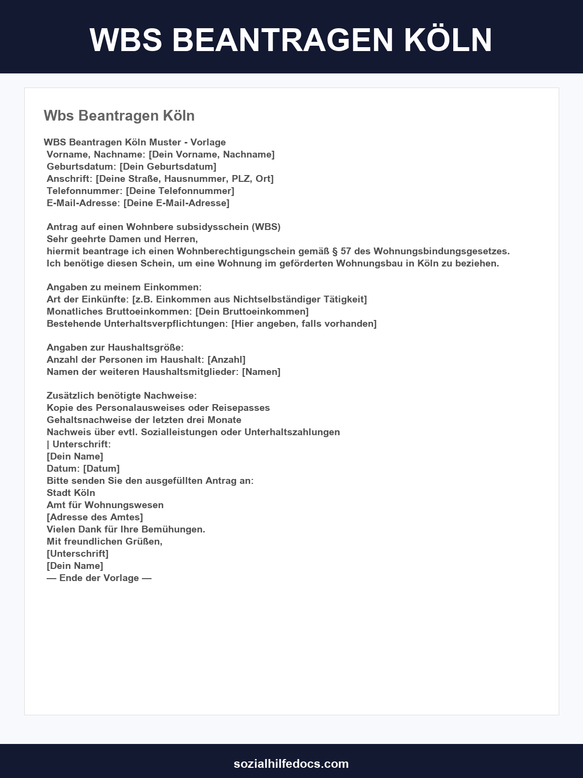 Wbs Online Beantragen Köln