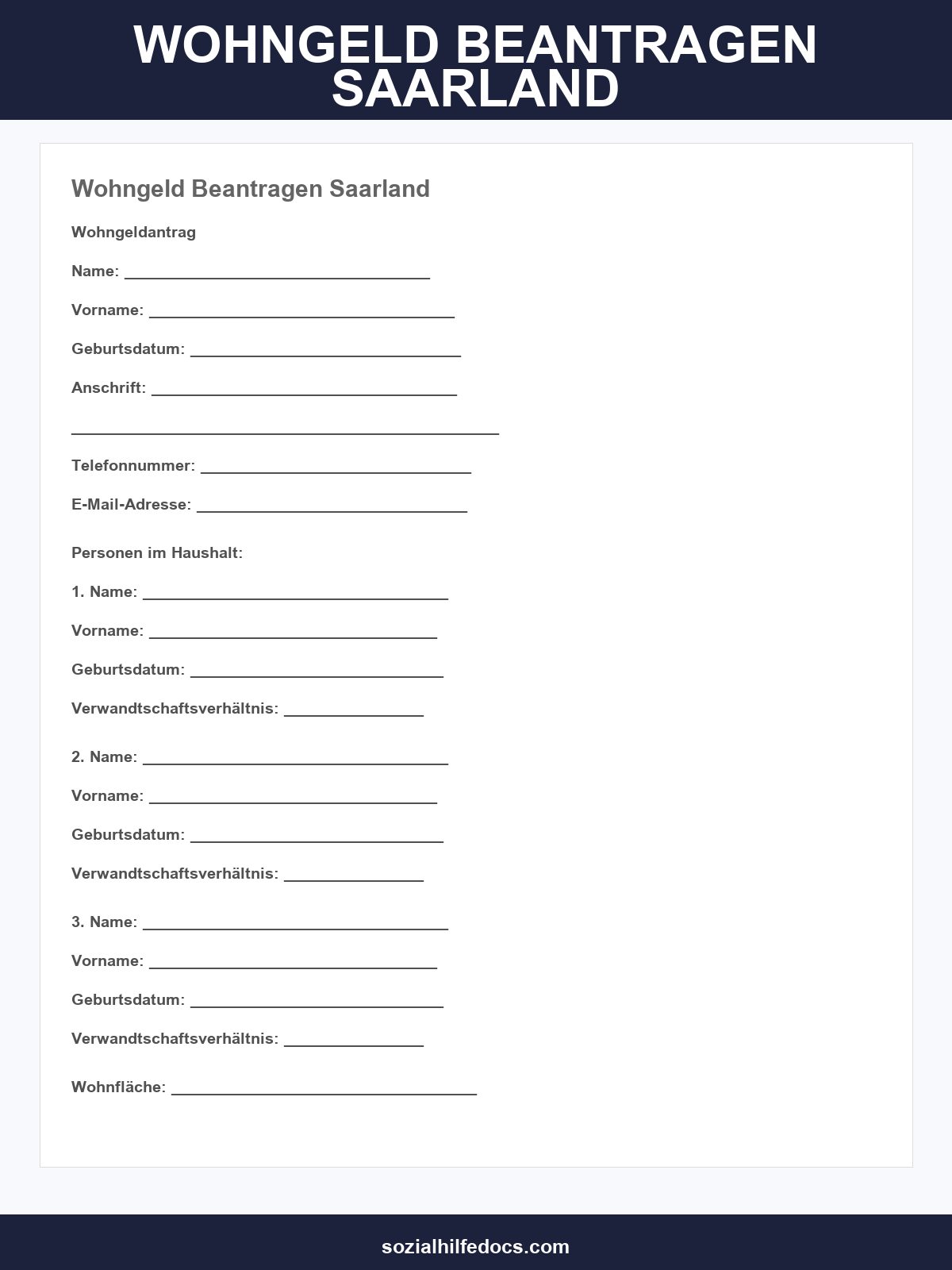 Wohngeld Online Beantragen Saarland