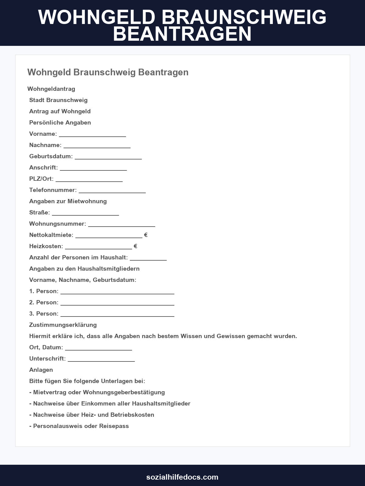 Wohngeld Braunschweig Online Beantragen